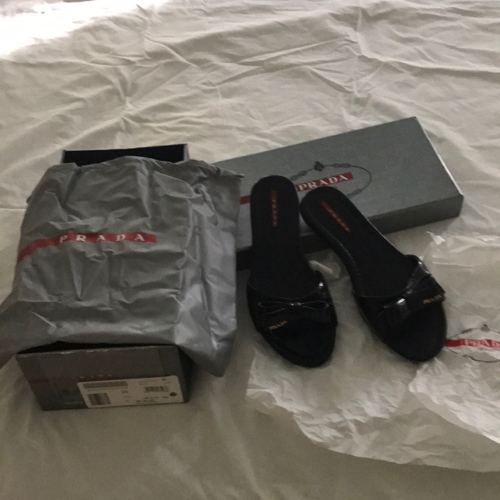Prada bow sandals